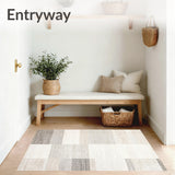 Floor Subtle Abstract Design Beige Grey Tones Large(Beige)