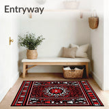 Festive Snowflake Medallion with Elegant Pine Tree Motifs(Black)