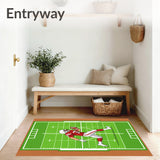 Gridiron Football Player Sprinting Field Design(Green)