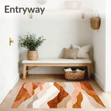 Terracotta Vista Easy Clean Contemporary Indoor Area(Brown)