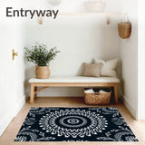 Enchanted Winter Foliage Circular Adornment(Black)