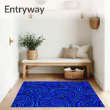 Mystic Labyrinth Curved Spiral Maze Enchanted Path (Blue)