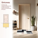 Ultra Soft Area Rug, Non Slip, Stain Resistant, Washable Area Rugs for Living Room, Bedroom, Abstract Line Modern(Gray)