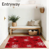 Frosty Wonderland Decorative Tapestry(Red)
