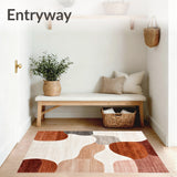 Boho Kids Area Rug Modern Abstract Design Carpet for Nursery or Playroom(Beige)