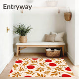 Harvest Orchard Medley with Sun Kissed Apples and Autumn Leaves Motif(Red)