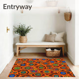 Trendy Boho Ethnic Mosaic Eclectic Patchwork (Orange)