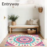 Moneymore Vintage Distressed Native Farmhouse Symmetrical(Pink)