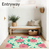 Enchanted Flower Field with Dancing Rose and Hydrangea Motifs(Pink)