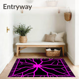 Interlocking Arachnid Web Motif with Vivid Gothic Accents(Black)