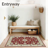 Floral Red Beige Area(Red)