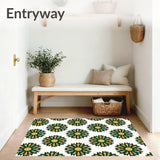 Festive Interlocking Starburst with Elegant Snowflake Motifs(Green)