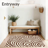 Nordic Wave with Undulating Stripes and Minimalist Accents(Brown)