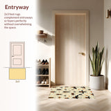 Ultra Soft Area Rug, Non Slip, Stain Resistant, Washable Area Rugs for Living Room, Bedroom, Beige Modern Insect Print Stain-Resistant Living Room Rug(Ivory)