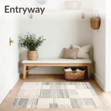 Beige Boho Geometric Runner Modern Abstract Design(Beige)