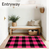 Rustic Buffalo Check With Classic Plaid Stripes And Bold Contrast(Pink)