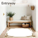 Sunburst Medallion Array with Wavy Border Detailing(Brown)