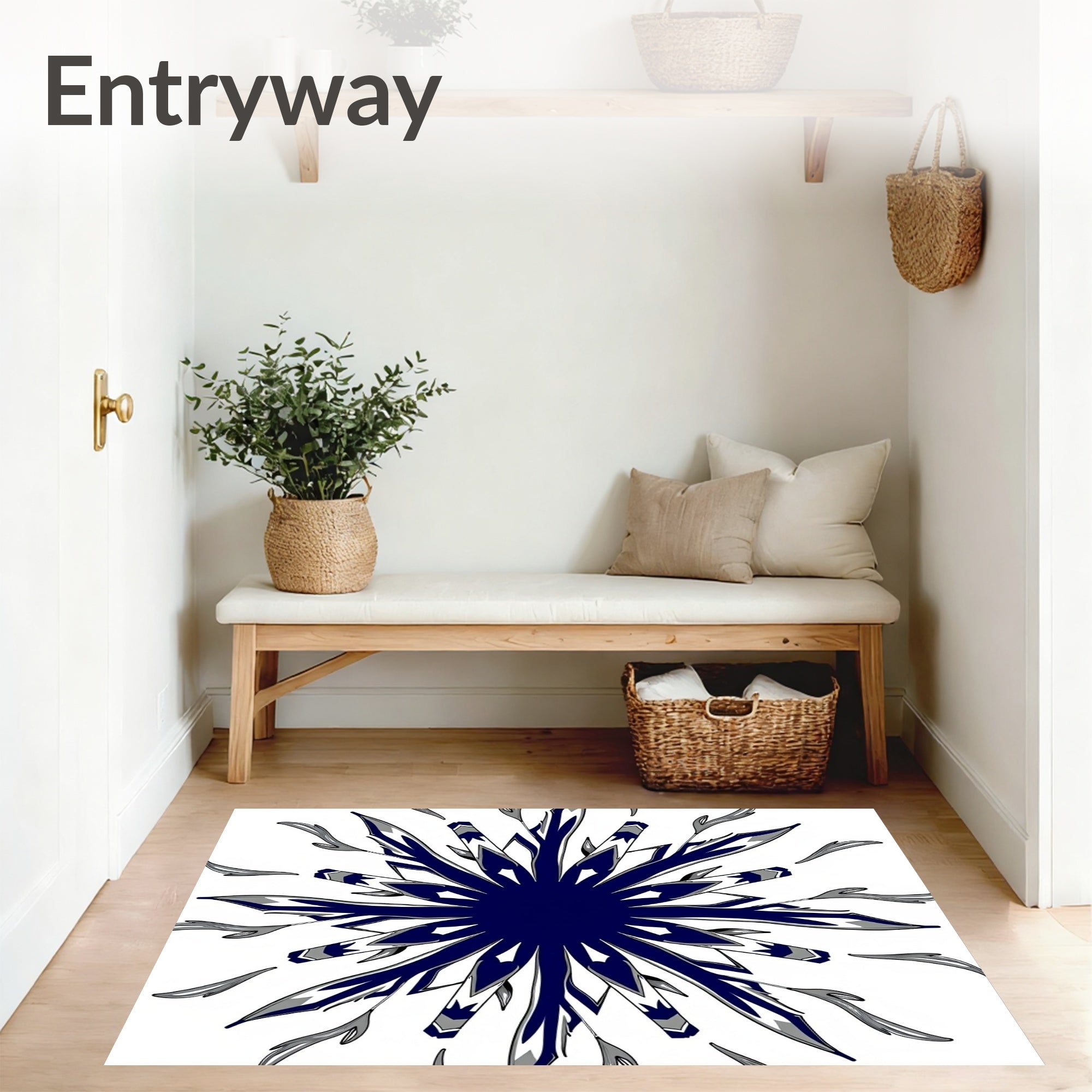 Abstract Burst Radial Design Playroom (Blue) - ODIKA