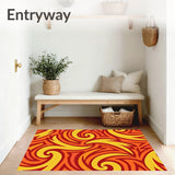 Autumn Harvest Swirl Contemporary Decorative(Orange)