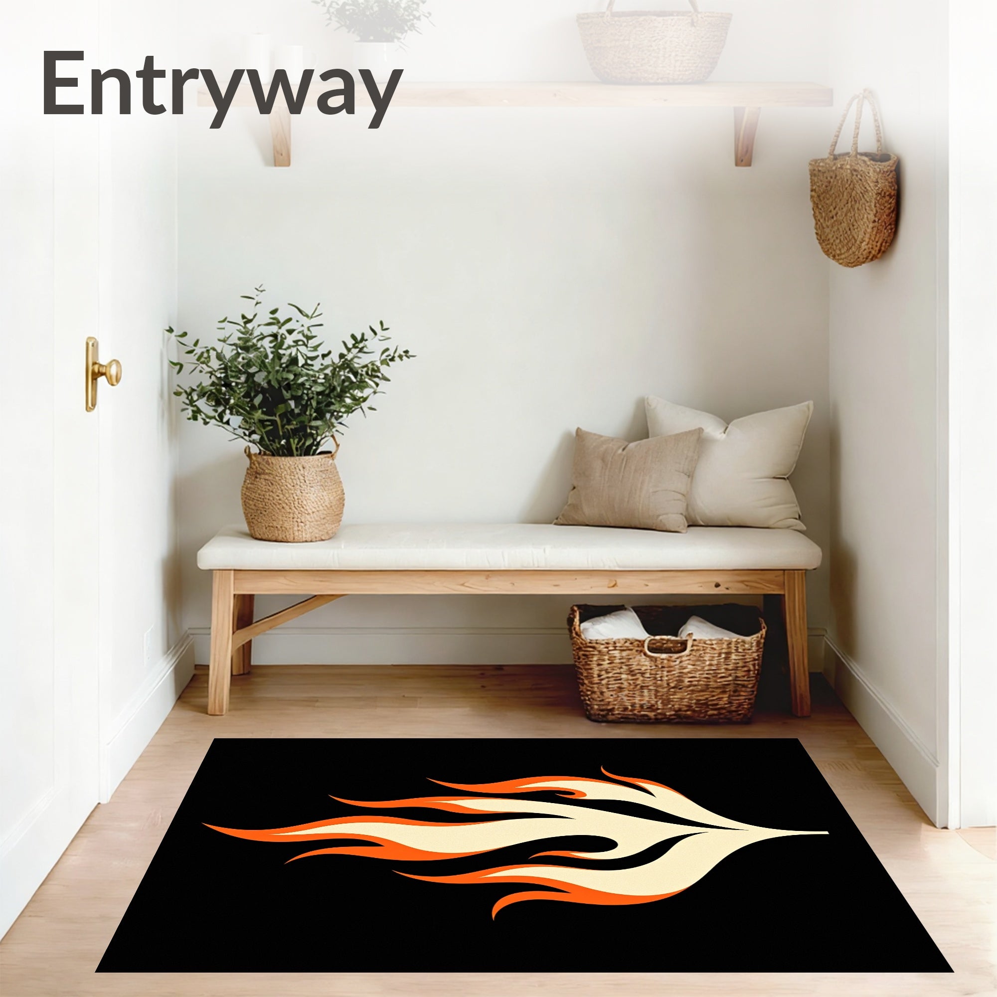 Candle Flame Decorative Covering with Pointed Top Detail (Orange) - ODIKA