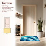 Beach Themed Non Slip(Blue)