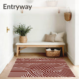 Abstract Wave Stripe with Modern Minimalist Flow(Brown)