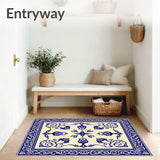 Antiqued Arabesque Hallway with Swirling Paisley Accents(Beige)