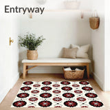 Festive Nordic Snowflake Medallion Tapestry Design(Red)