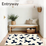 Dog Bone Motif Entry with Dirt Trapping (Beige)