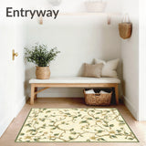 Garden Bloom Accent Charming Flower Decorative Mat(Beige)