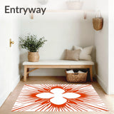 Contemporary Radiant Burst with Symmetrical Interlocking (Red)