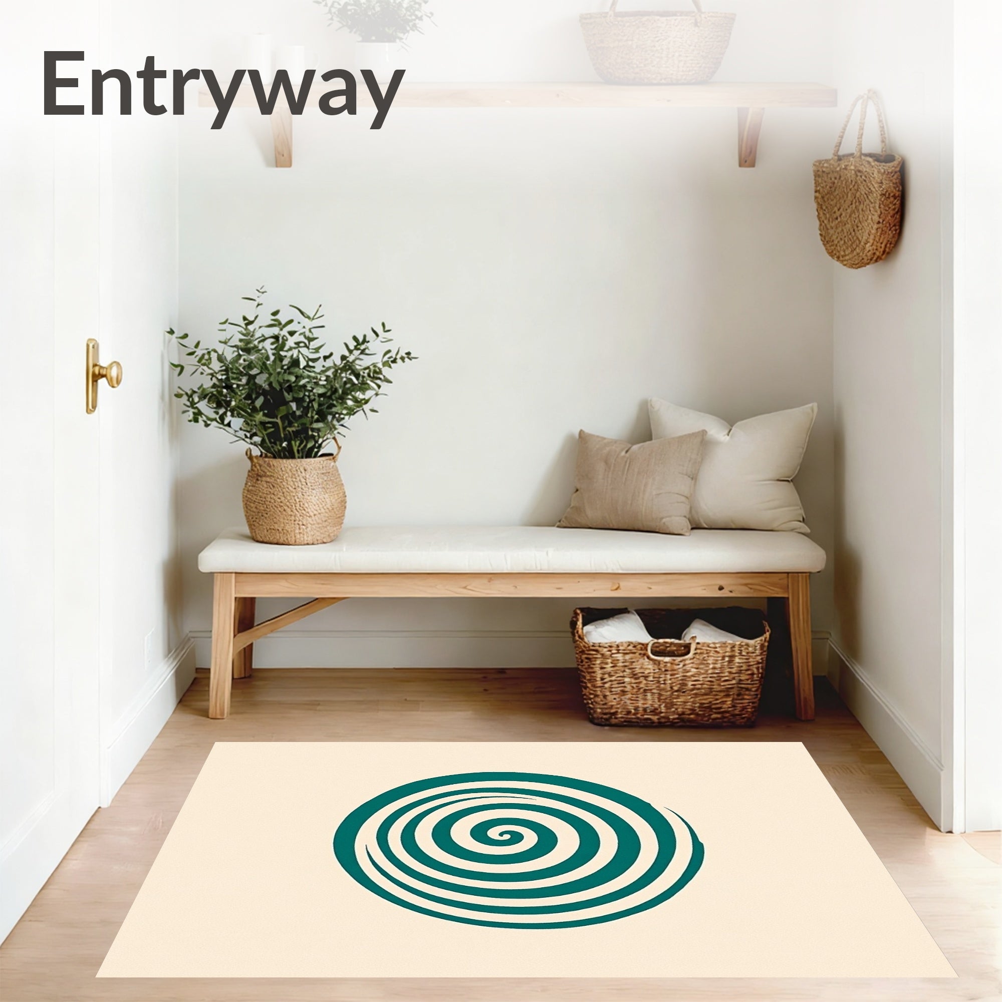 Zen Concentric Wave Ripple Tranquil Peaceful Balanced (Ivory) - ODIKA