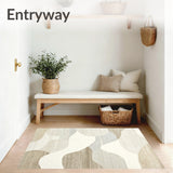Harmony Haven Beige Abstract Area with Sophisticated Design(Beige)