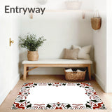 Harvest Woodland Pathway Design with Scattered Pinecones and Rustic Florals(Red)