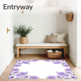 Elegant Interlocking Floral Motifs with Delicate Vines and Curves (Purple)