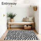 Classic Zebra Inspired Striped Handwoven Entry Collection(Black)