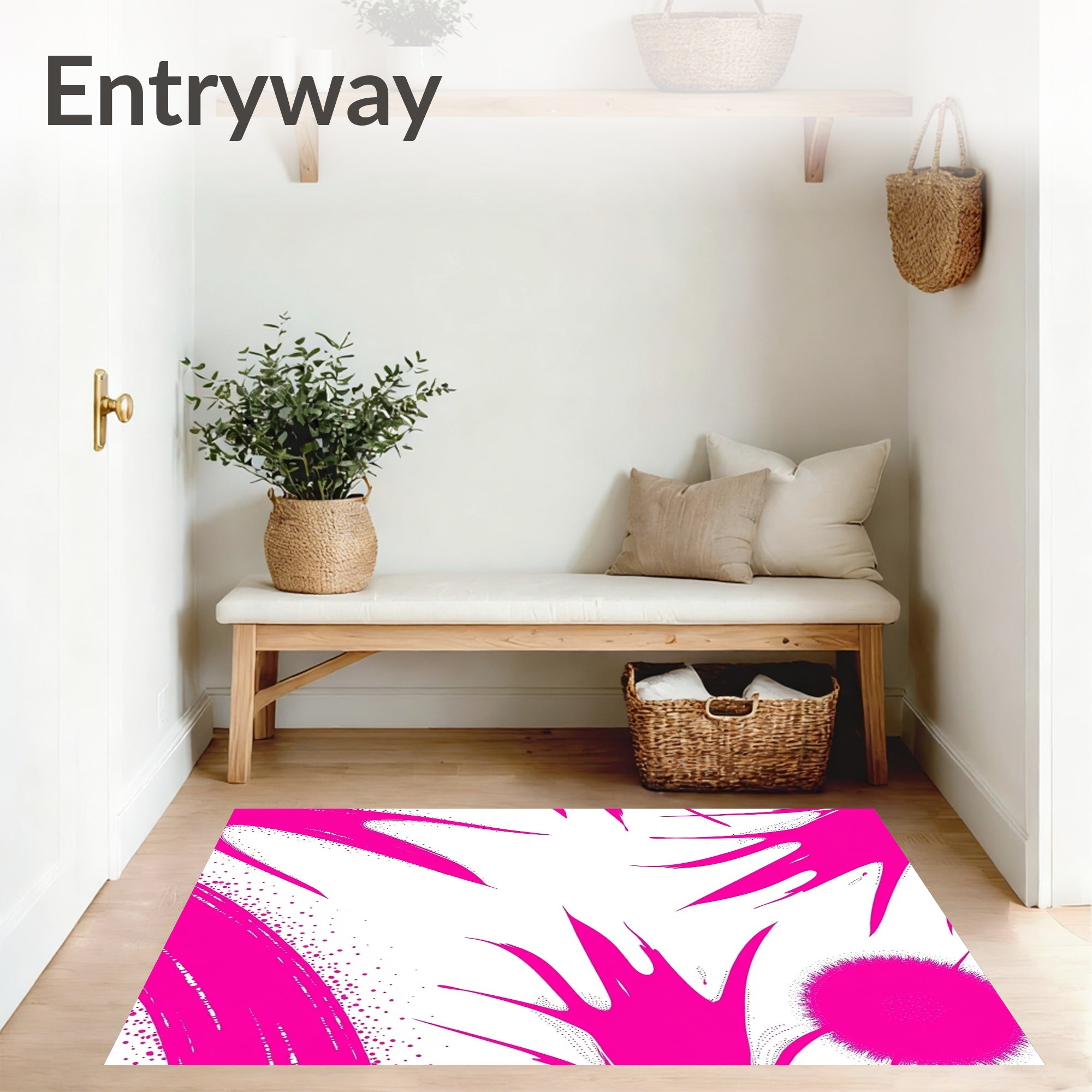 Modern Brushstroke Paint Splash Artistic (Pink) - ODIKA