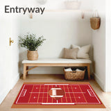 Football Field Yard Lines Design(Red)