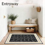 Elegant Bordered Lattice Mosaic Contemporary Aesthetic (Black) - ODIKA