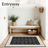 Elegant Bordered Lattice Mosaic Contemporary Aesthetic (Black) - ODIKA