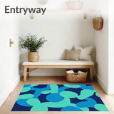 Abstract Brushstroke Art with Watercolor Effects(Navy Blue)