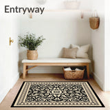 Ornate Paisley Mosaic Arabesque Symmetrical Curved Artisan(Black)