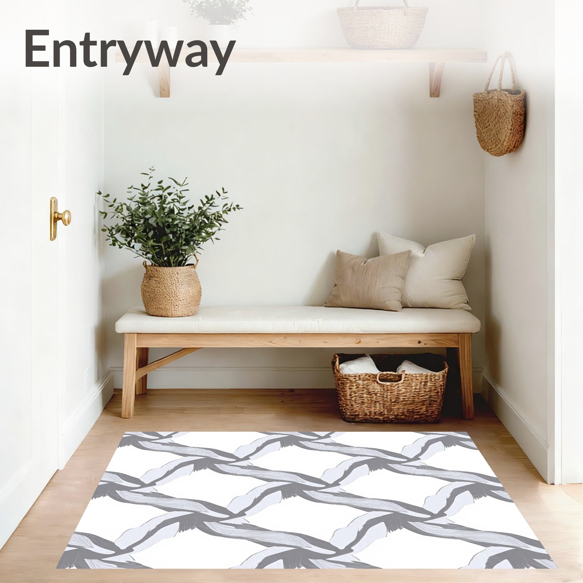 Subtle Ombre Waves With Interlocking Motifs (Gray) - ODIKA