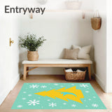 Zen Holiday Pose Mindful Greeting Arch Doormat(Turquoise)