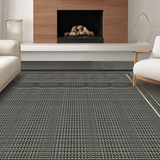 Ultra Soft Area Rug, Non Slip, Stain Resistant, Washable Area Rugs for Living Room, Bedroom, Classic Tiled Arrangement with Depth(Black)