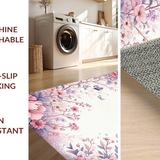 Ultra Soft Area Rug, Non Slip, Stain Resistant, Washable Area Rugs for Living Room, Bedroom, Vibrant Nature-Inspired Insect Design(Pink)
