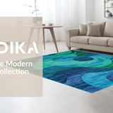 Contemporary Bold Swirling Elements(Blue)