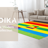 Ultra Soft Area Rug, Non Slip, Stain Resistant, Washable Area Rugs for Living Room, Bedroom, Charming Multi-Hued Educational Piece(Red)