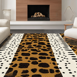 Ultra Soft Area Rug, Non Slip, Stain Resistant, Washable Area Rugs for Living Room, Bedroom, Playful Rustic Safari Design(Brown)
