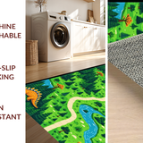 Whimsical Dino Adventure Landscape(Green)